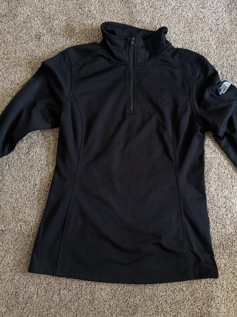 The North Face Black Half-Zip Fleece Pullover Size Small